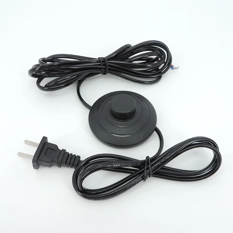 60W 1.8M AC Power adapter Foot switch Standard Extension cable US plug American 2 core desk floor lamps