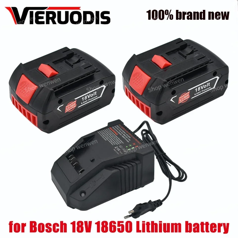 

Литий-ионный аккумулятор для BOSCH, батарея 18 в, BAT609, BAT610, 6,0 Ач, GBA18V, GSR18V, BAT618, BAT619