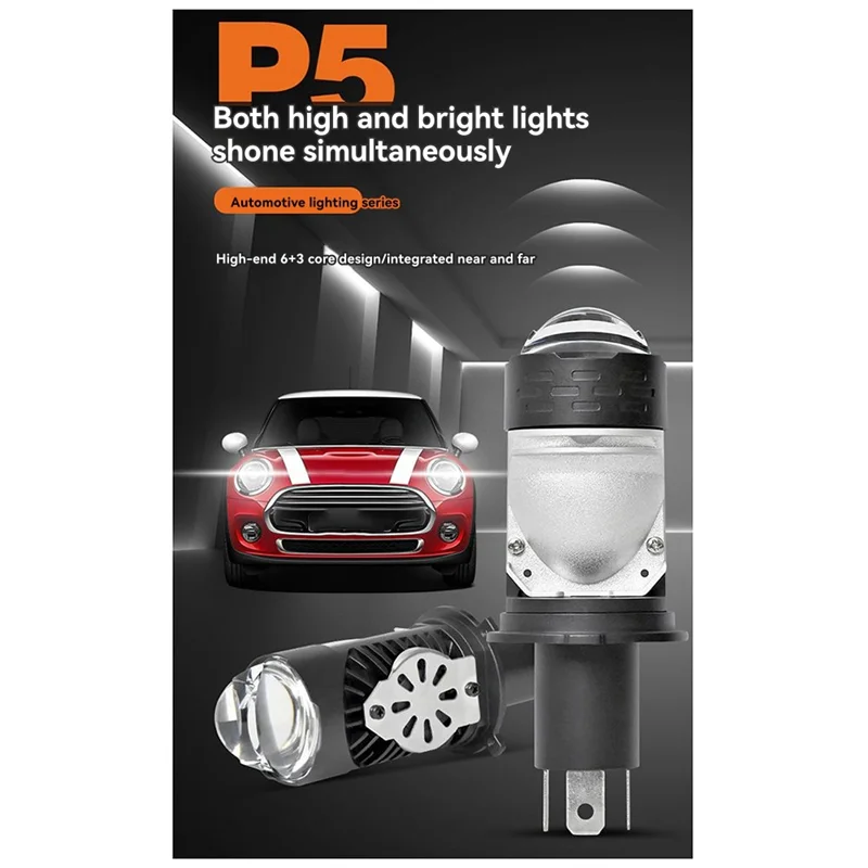 2Pcs H4 Led Headlig… - image