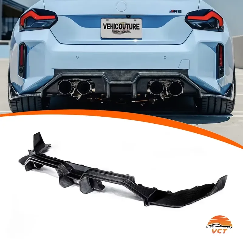 High Quality Real Carbon Fiber AD Style Diffuser Auto Part for G87 M2 Carbon Fiber Rear Diffuser