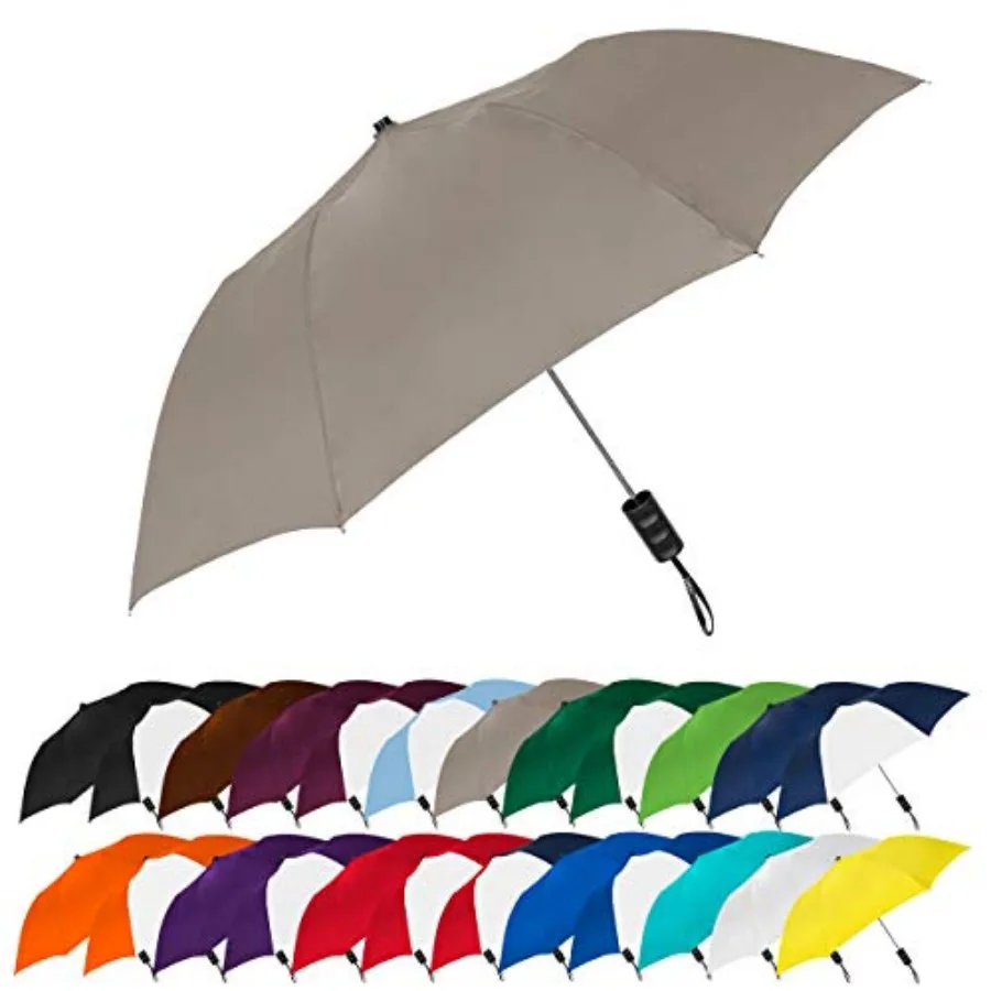 

The Spectrum Popular Style 42" Automatic Open Compact Travel Umbrella for Rain, Wind and Sun, Sturdy Lightweight Small Portable