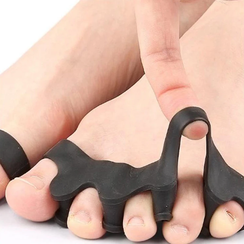 1Pair Toe Separator Hallux Valgus Corrector Finger Bunion Orthotics Protector Overlapping Forefoot Pad Foot Care Pedicure Adjus