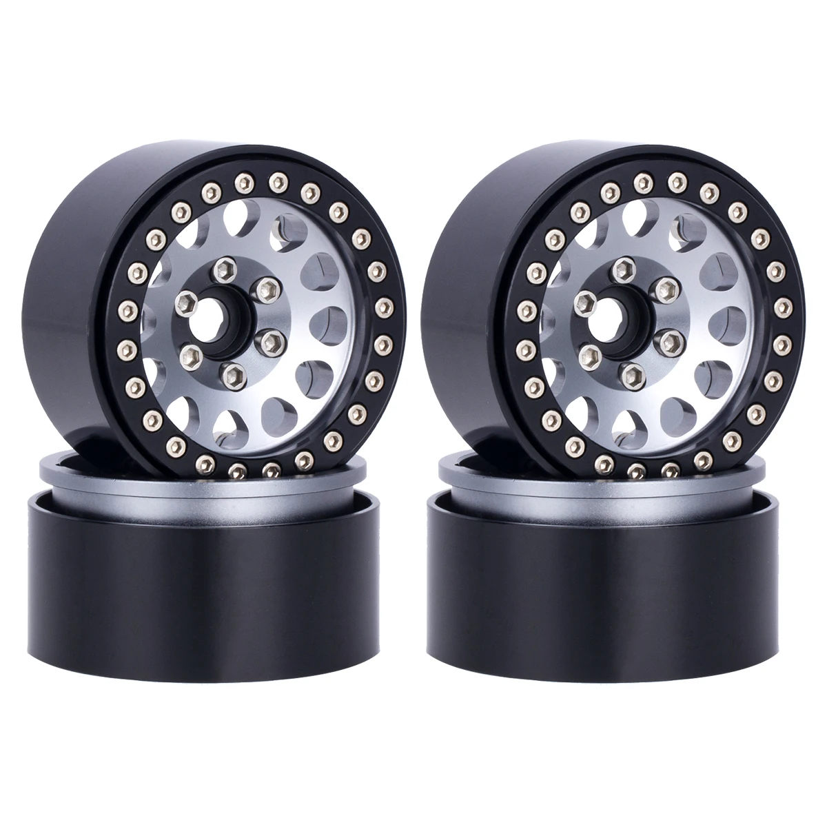 

4Pcs Metal 1.9" Beadlock Wheels Rim Hub for 1/10 RC Crawler Car Axial SCX10 D90 TRX4 WRAITH Tamiya CAPRA RR10 Upgrade Parts