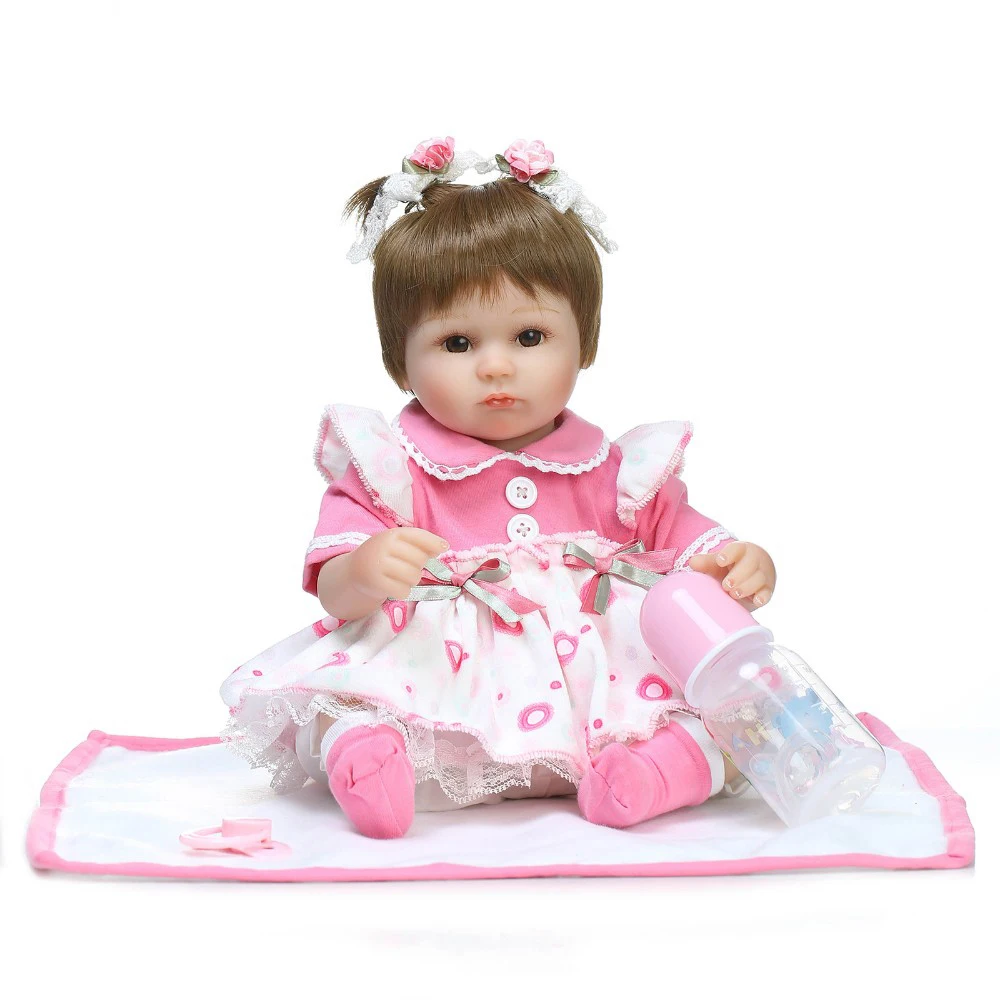 

Reborn Baby Doll Soft Silicone Vinyl Cloth Body Lifelike Baby Dolls fashion baby dolls playing hot toys for kids Christmas