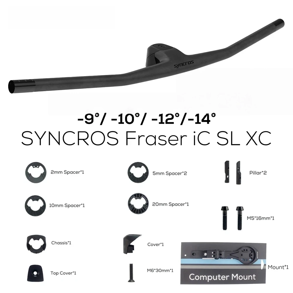 

SYNC FRASER IC SL XC For Sparks Frame 50/60mm -9°-10°-12°-14 MTB handlebar carbon integrated Carbon Fiber Integrated Cockpit