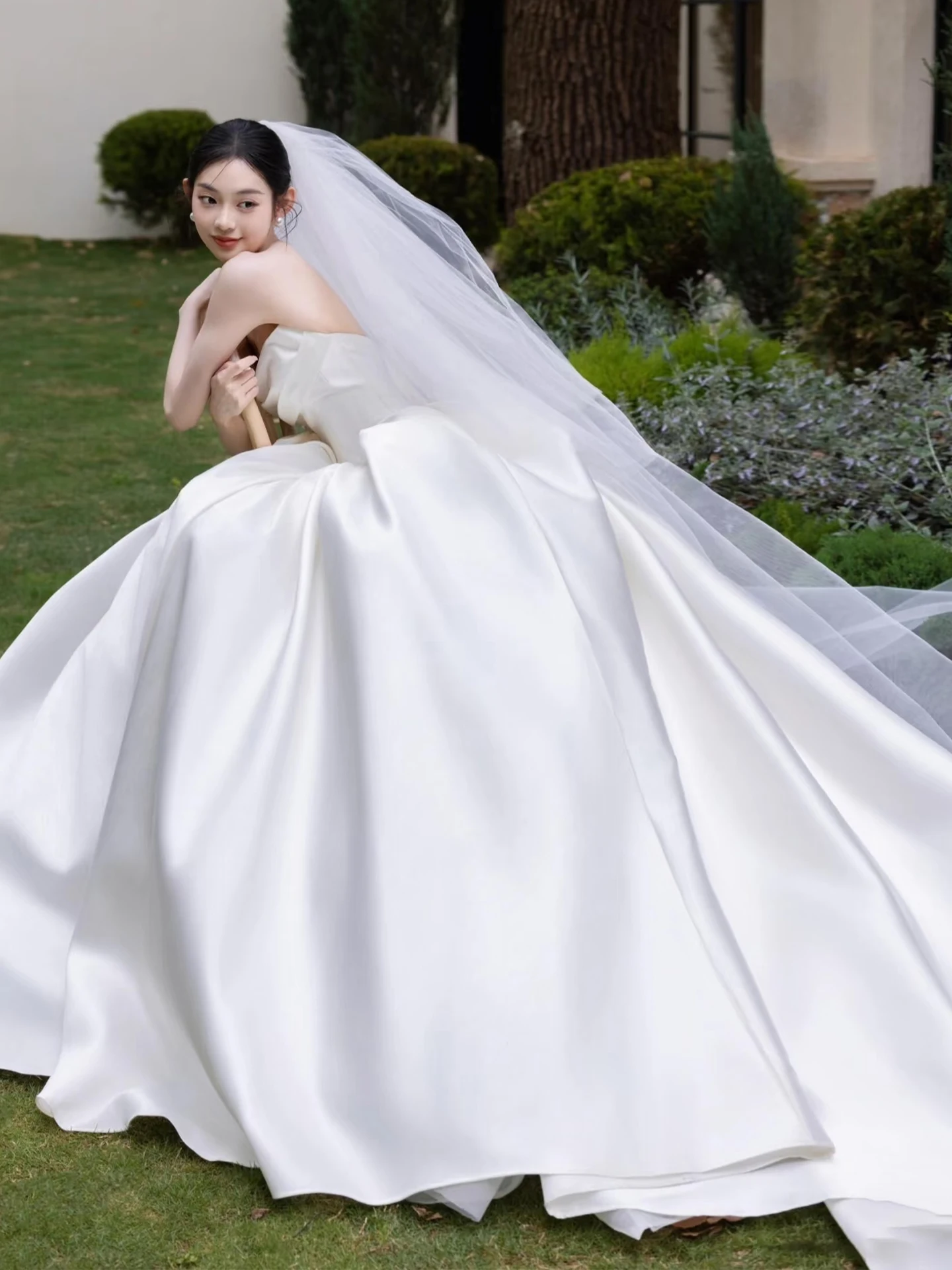 Satin Tube Top French Style 2026 New Bridal Main Wedding Dress Summer Advanced Texture Simple Trailing out Dress