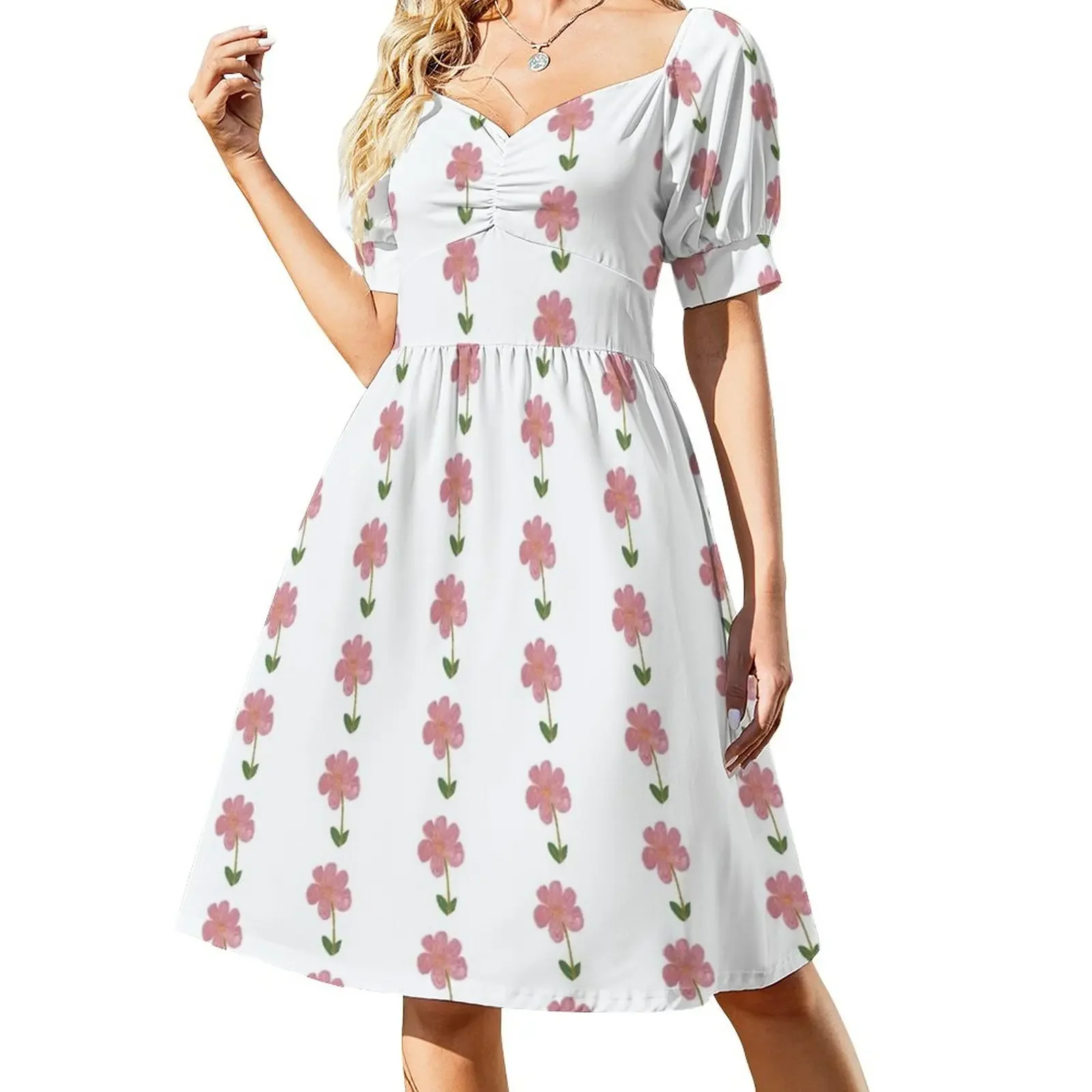 

The Peaceful Flower Short-Sleeved Dress evening dresses women clothes for woman