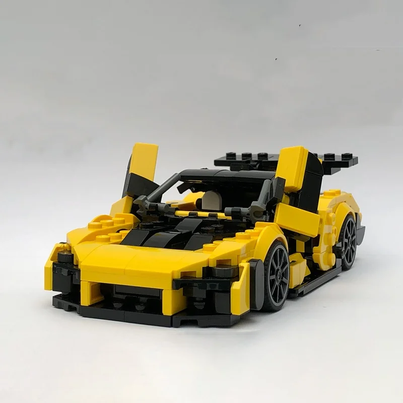 396 pçs moc grátis mclarenesd senna abertura cidade modelo blocos de construção presentes natal arquitetura diy idéia brinquedos educação crianças