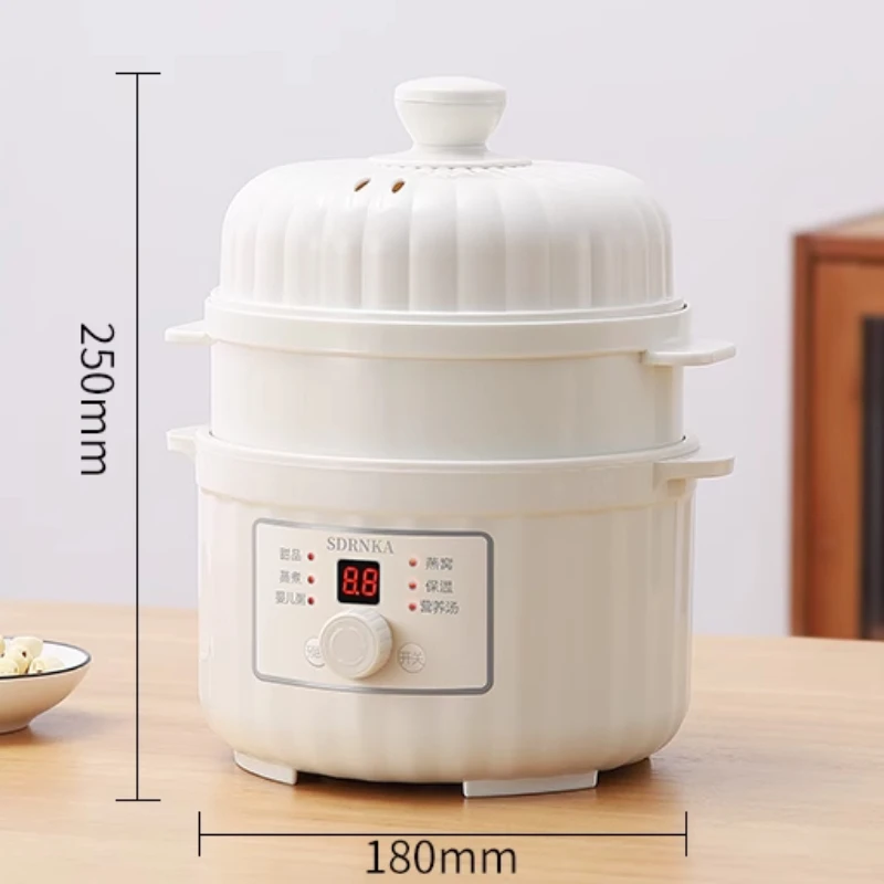 Новая электрическая чашка для тушения, керамическая электрическая кастрюля для тушения, водонепроницаемая, бытовая детская прикольная кастрюля для супа, каши, тушеного мяса, 220 В