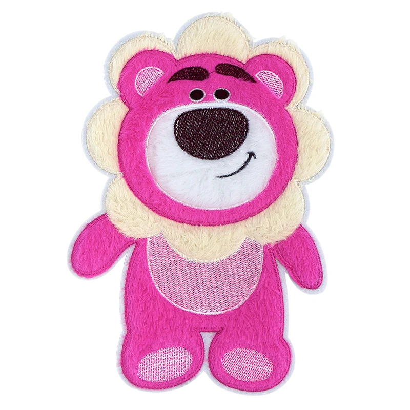 Disney Lotso Cute Bear Icon Embroidery Applique Patches For Clothing DIY Sew on Patch on the stickers