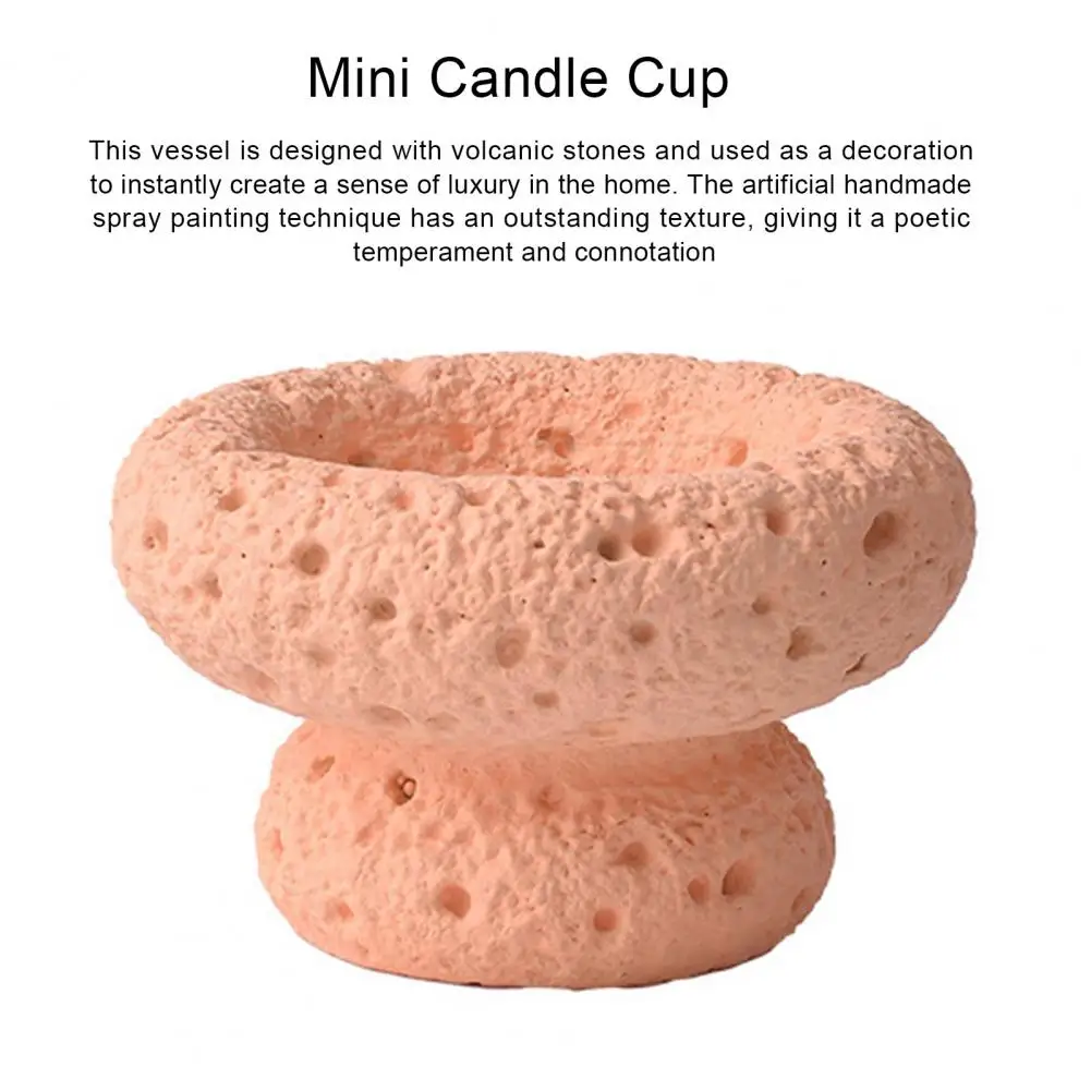 Unique Candle Vessel Morandi Color Candle Cup Eco-friendly Moon Surface Candle Container Goblet Ceramic Cup for Home Decor