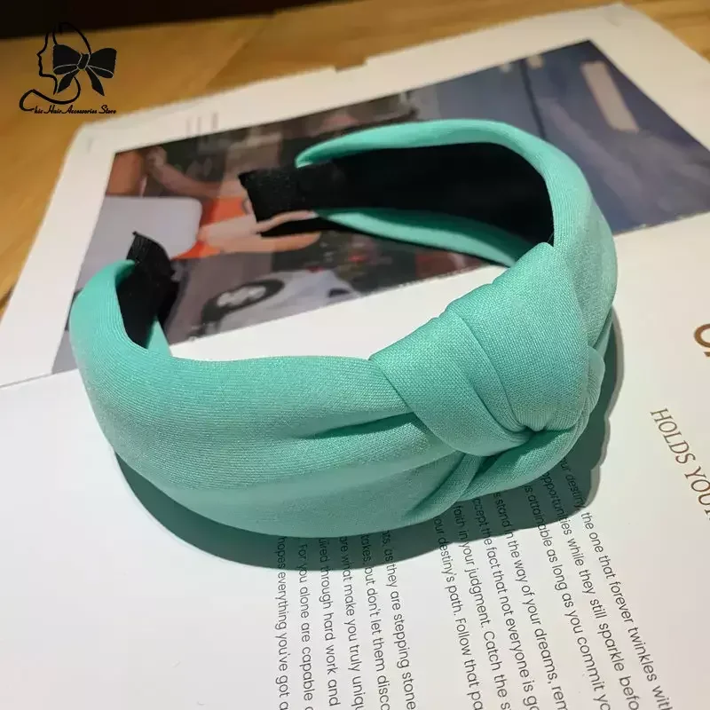 2023 Women Hair Hoop Hair Bands Girls soft sponge Headband Wide Hairband Candy color Headwear Accessories