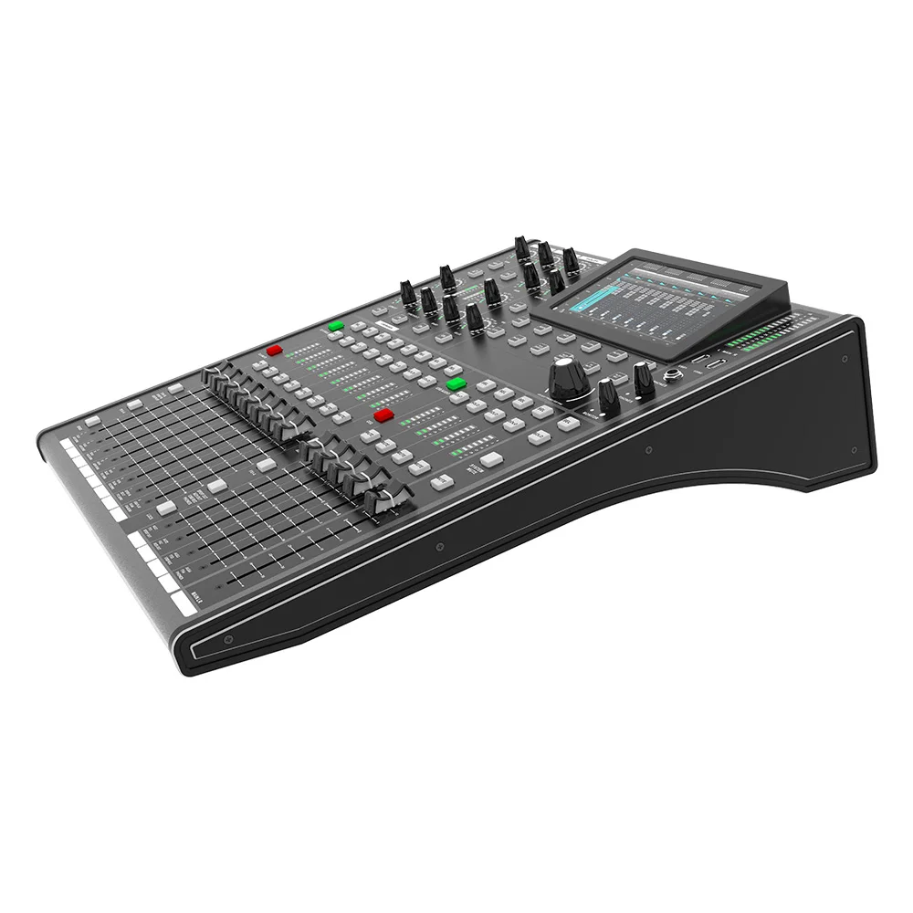 Paulkitson Digital Mixer Audio Professional Sound Table 12/16-Channel Mixing Console For DJ Stage Performance Sound Mixer