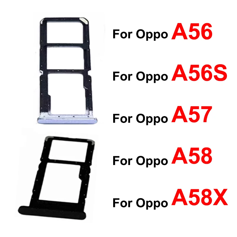 

For OPPO A56 A56s A57 A58 A58x 4G 5G Sim Card Tray Micro SD Card Reader Slot Dual SIM Card Socket Holder Replacement