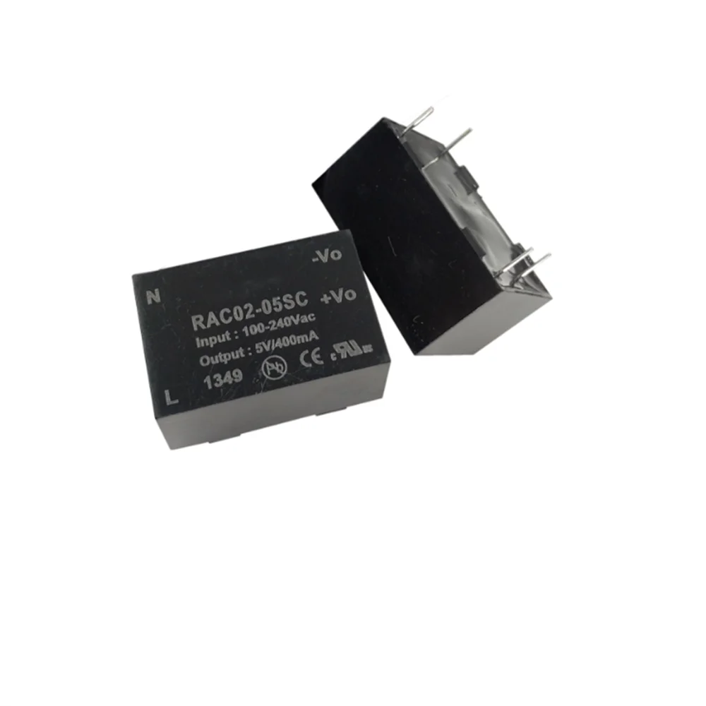 

Оригинальный новый 100% редуктор напряжения, источник питания, изолированный модуль питания ACDC с низкой пульсацией, 2 Вт, 220 В до 5 В, 400 мА, RAC02-05SC