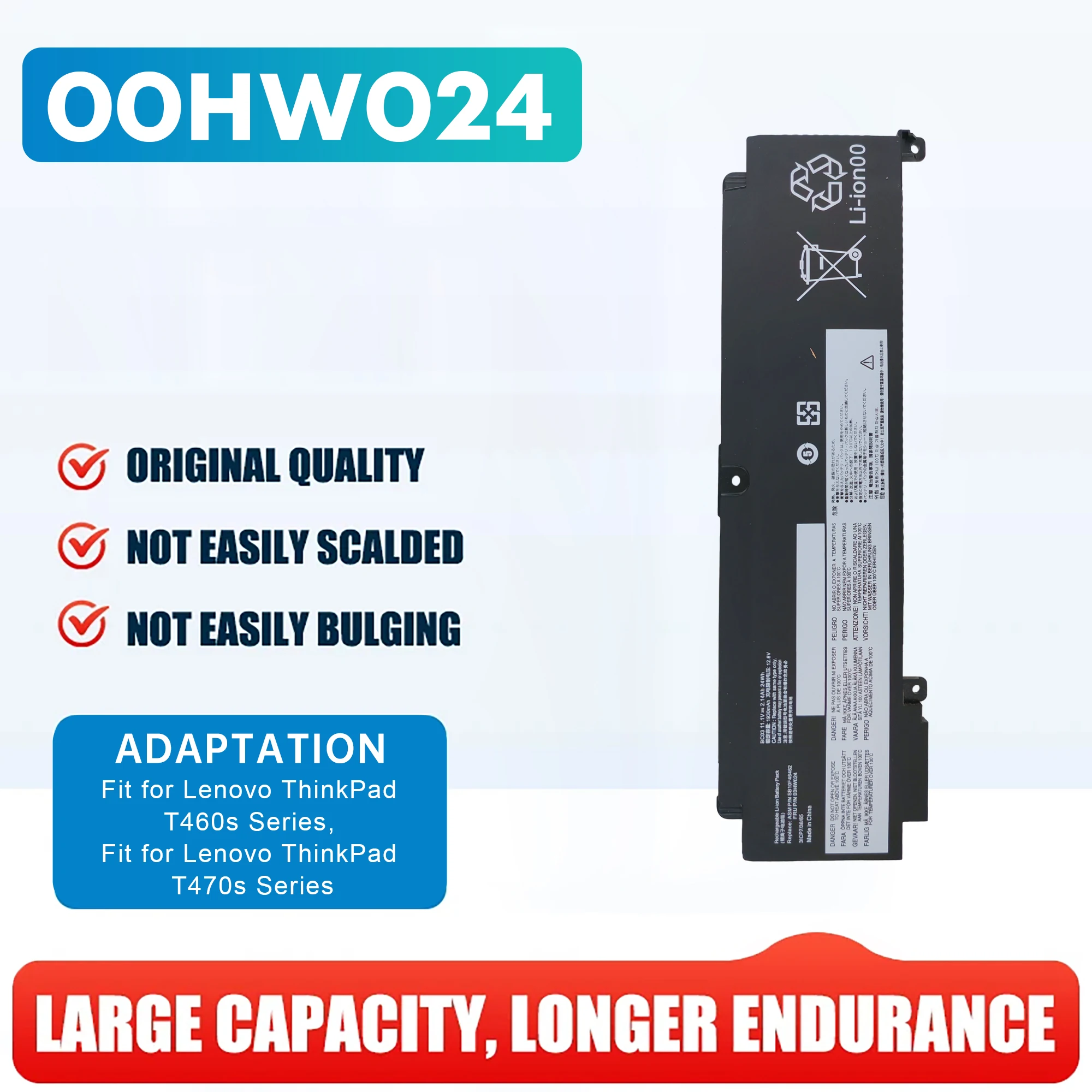 

Новый 00HW024 для Lenovo ThinkPad T460s T470s 01AV405 01AV407 00HW024 11,4 В 24WH