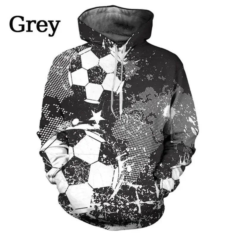 

3d Print Football Graphic Hoodie for Men Fashion Casual Loose Pullovers Sweatshirts Kids Cool Soccer Pattern Hoodies Streetwear