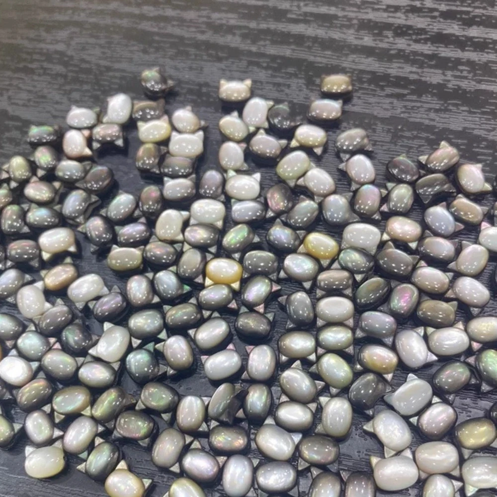 

Natural Cat Shell Mother Of Pearl Bead Pendant Loose Shell Charm Spacer Beads For Jewelry Making DIY Bracelet Accessories Gifts