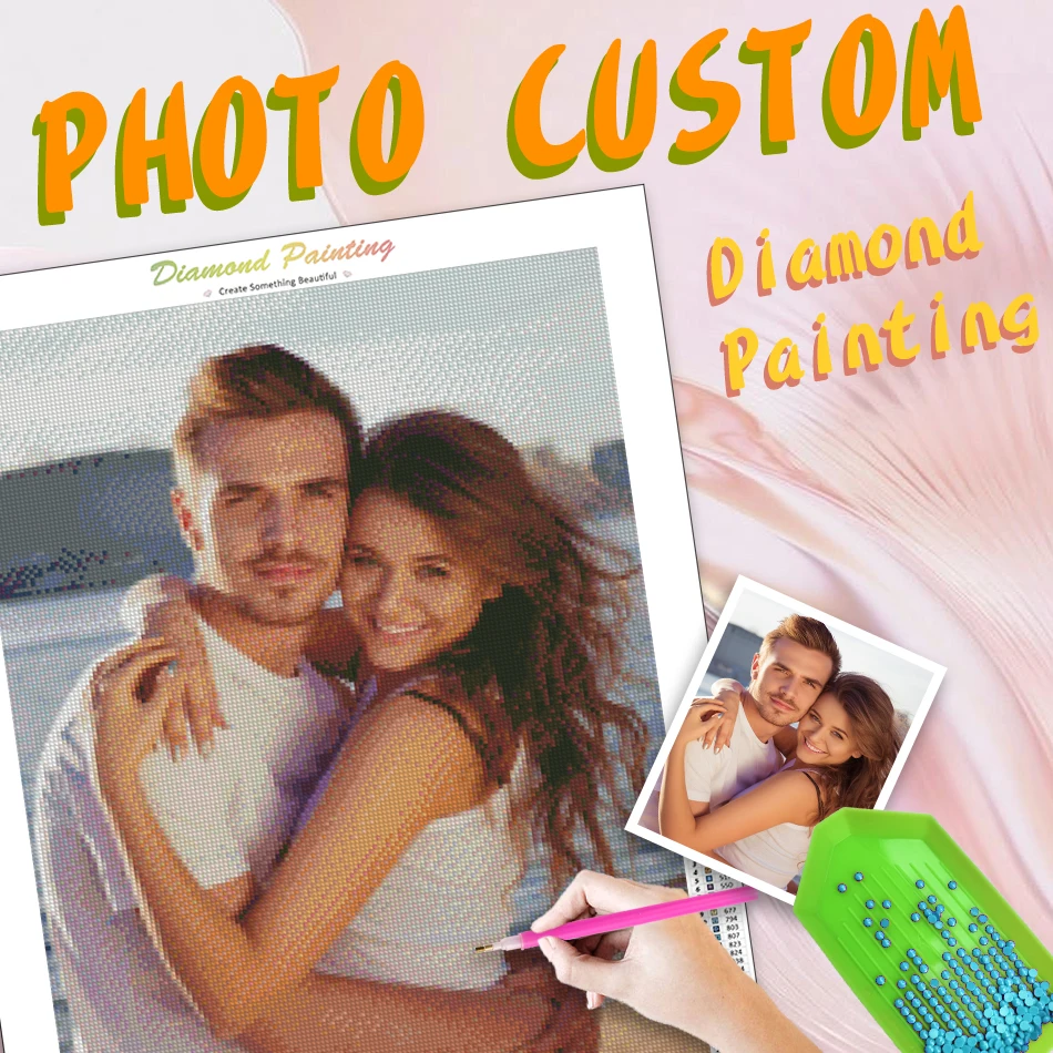 

GATYZTORY Photo Custom Diamond Painting Full Square Drill Full Round Drill Cross Stitch Crystal 5D Diamond Pictures Diy Kit Gift
