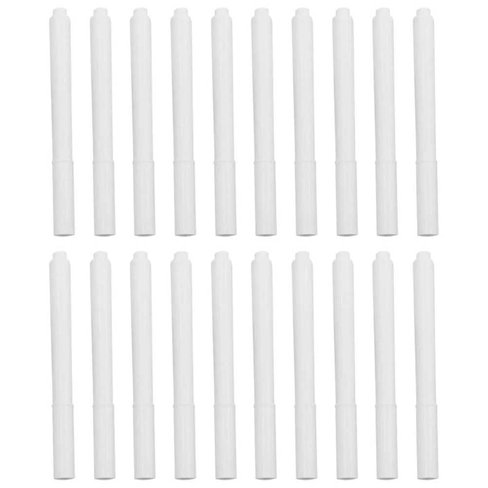 20 قطعة علامات المسح الجاف أقلام الطباشير السائلة البيضاء المائية لعلامات اللوح الزجاجي قابلة لإعادة الاستخدام غير سامة سهلة التنظيف الفصول الدراسية المنزل