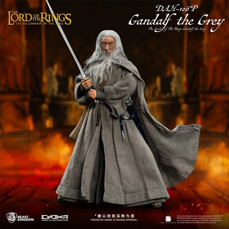 Beast Kingdom The Lord of The Rings Wizard Gandalf Collectible Grade Action Figure Poseable Figurine Display Gift.