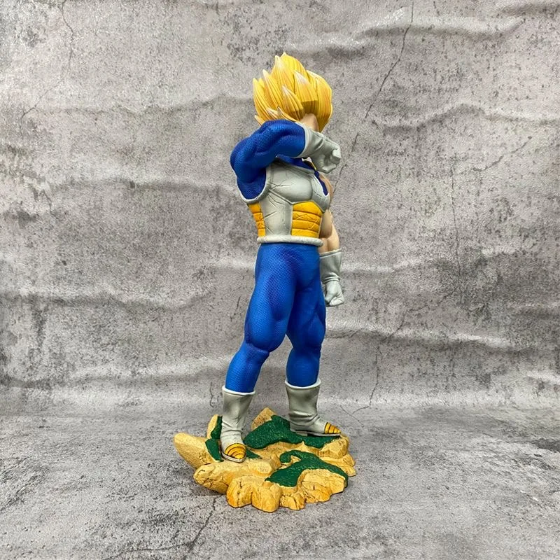 Anime Dragon Ball Z Vegeta Figure Com Base, Estatueta Majin Vegeta, Figuras de Ação em PVC, Coleção Estátua GK, Modelo de Brinquedos, Presentes, 28cm