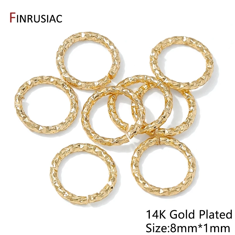 14K vergoldetes Messing, rund, gedreht, offen, geteilte Ringe, Biegeringe, Verbindungsringe für DIY-Schmuckherstellungszubehör – Detail 18