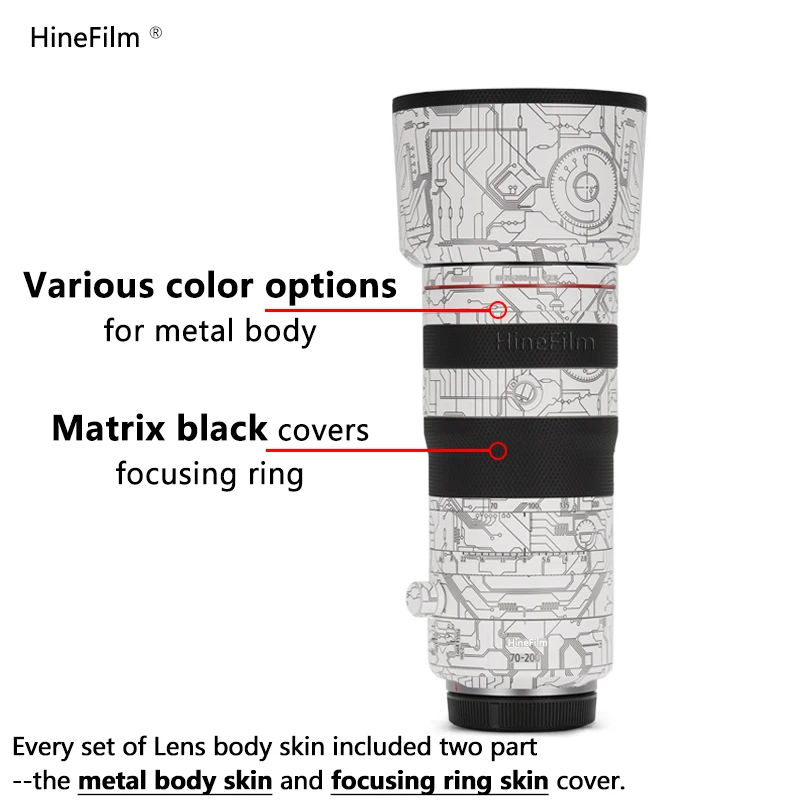 Hinefilm Skin for New Canon RF70-200 F2.8 Z Lens Sticker for Canon RF70-200mm F2.8 L IS USM Z Lens Decal 70-200 Wrap 70200 Skin