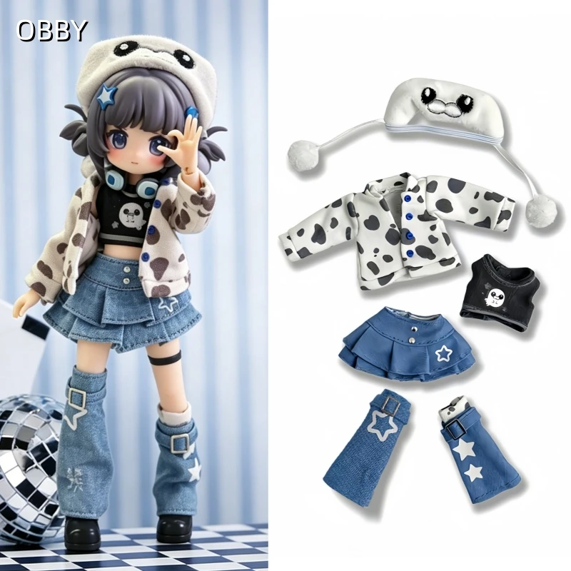 

Комплект одежды для куклы BJD Free Spirit: пальто, юбка, жилет, костюм для куклы BJD Asi 3.0 1/12, одежда для кукол.