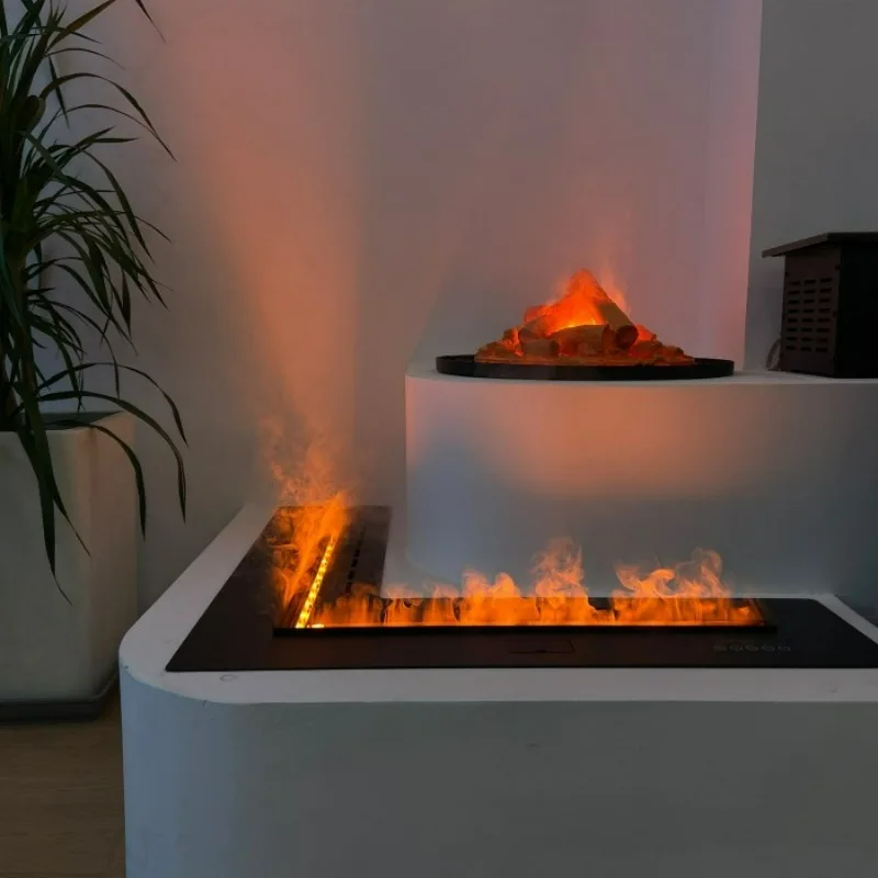 Water Vapor Fireplace with  Electronic + Bluetooth 5-years warranty ,Fireplaces with App Smart Remote Control,Touch Panel Stoves