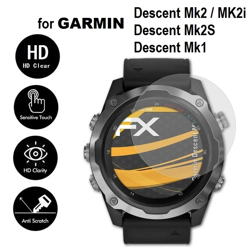 Protector de pantalla para reloj inteligente, película protectora de vidrio templado para Garmin Descent Mk2, MK2i, MK2S, MK1, 5 piezas
