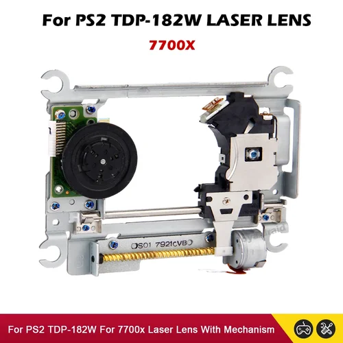 Nuevo reemplazo para lente láser PS2 TDP-182W TDP 182W TDP182W para PS2 con mecanismo de cubierta lente óptica 7700X 77000