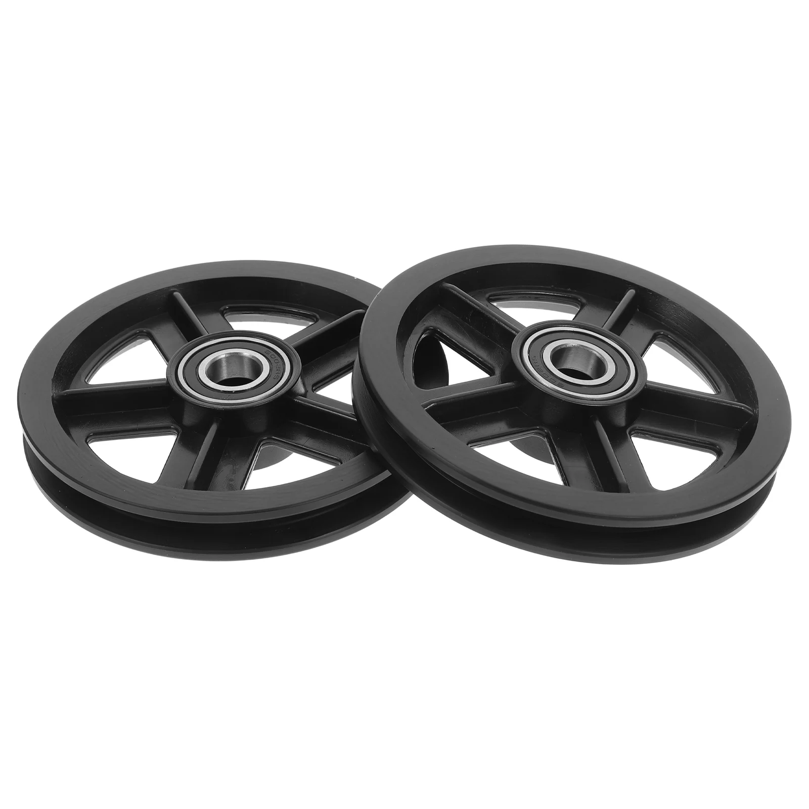 

2pcs Thickened Durable Wheels Bearings for Sliding Barn Door Mechanism Black Shower Hardware Replacement Universal Fit Large