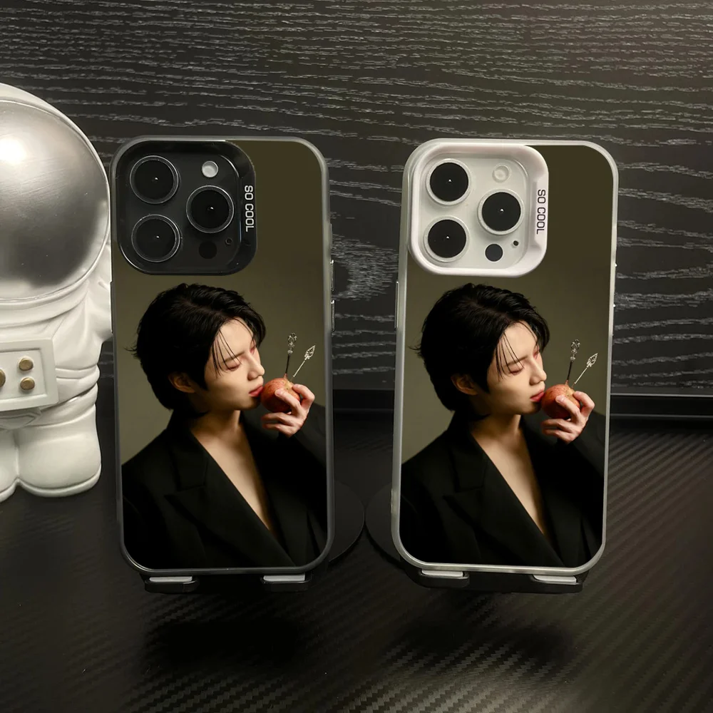 T-Taemin Phone Case IMD Color Silver Shell For IPhone 16 15 14 13 12 11 Pro Max Plus