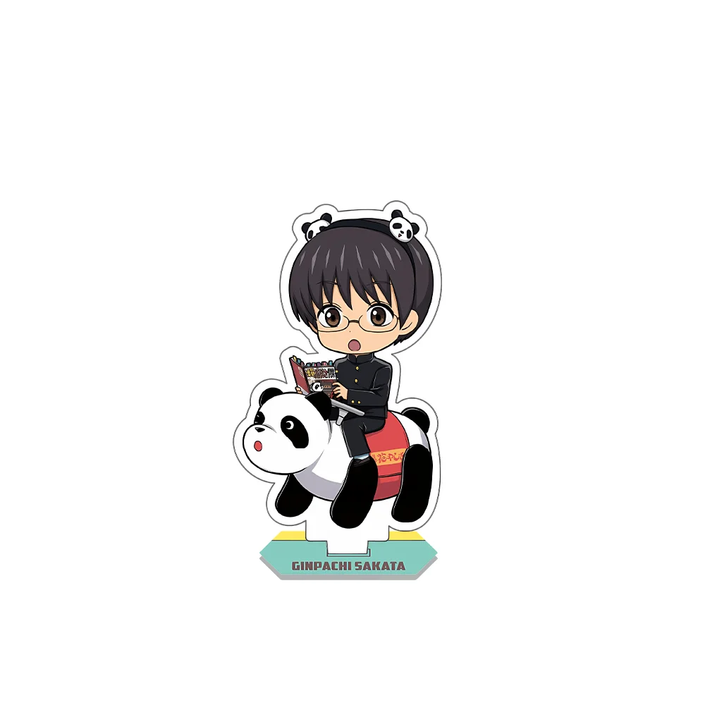 Gintama Ginpachi Sakata 10cm Glasses Teacher Chibi Style Acrylic Stand Keychain Kawaii Choice Pendant Cute Geek Anime Hobby Coll view 3