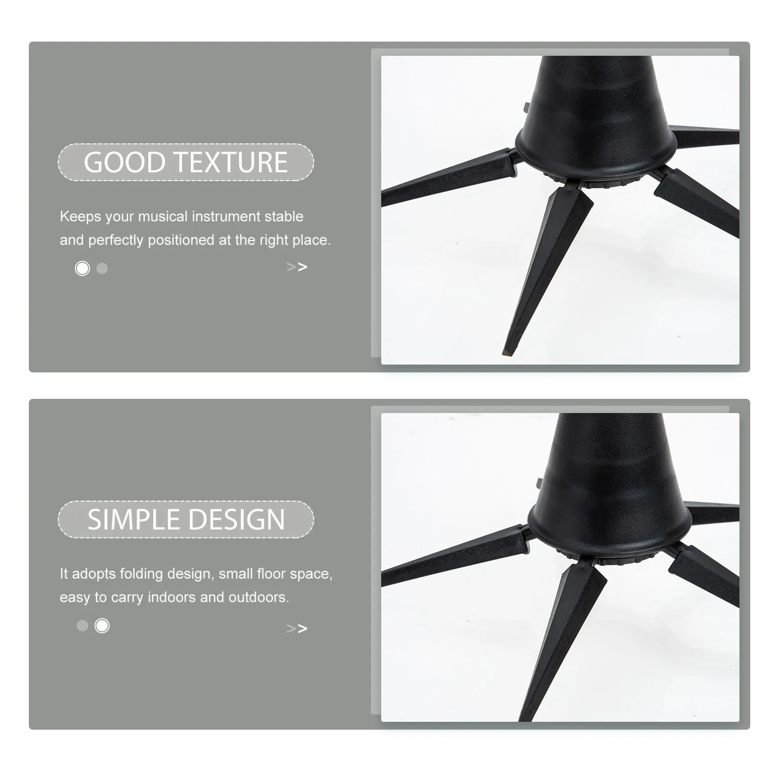 

Foldable Clarinet Stand 5 Legged Stable Holder for Saxophone Oboe ABS Iron Bracket Portable Music Accessory