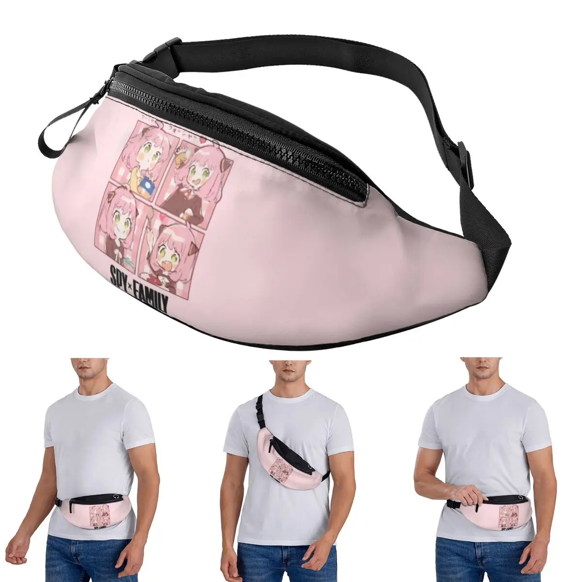Crossbody Waist Bag Spy X Family Anya Forger Men Women Fanny Pack Travel Running Money Phone Pouch