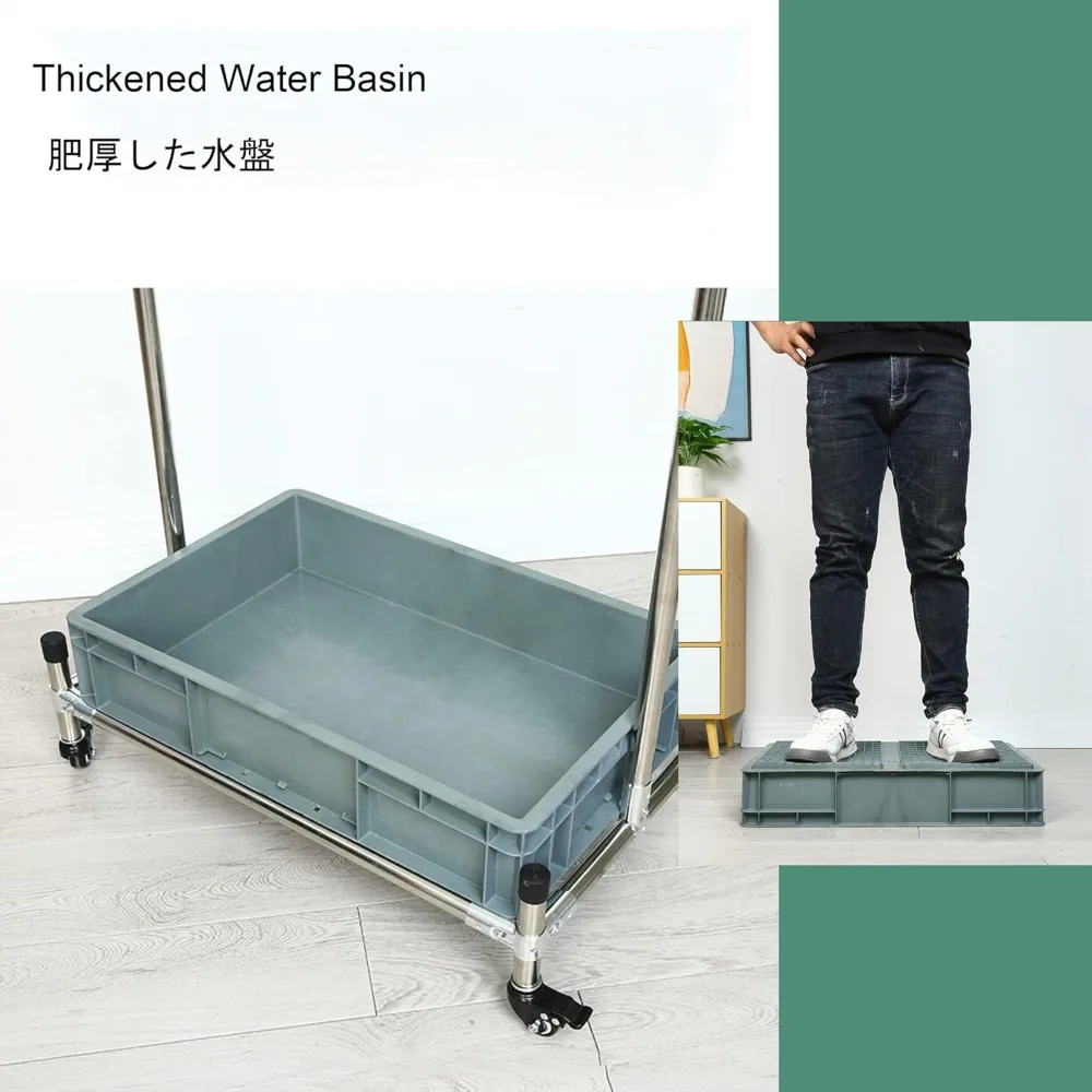 رف تخزين المكنسة والممسحة المحمول للتنظيف التجاري، عربة تنظيم لمستلزمات التنظيف وأدوات الحدائق #5