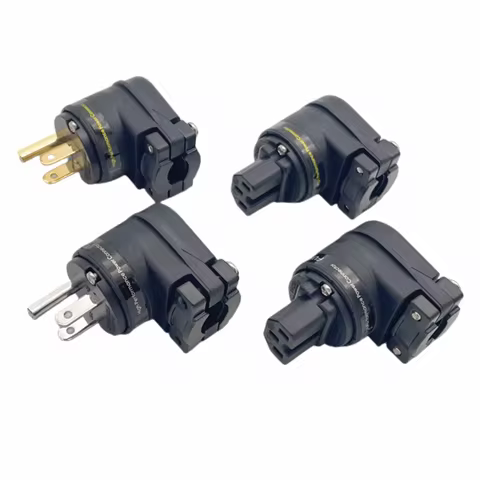 HiFi Furutech FI-12ML(R) L-type rhodium-plated Gold plated power plug 90&deg; right Angle adjustable HI-END power plug