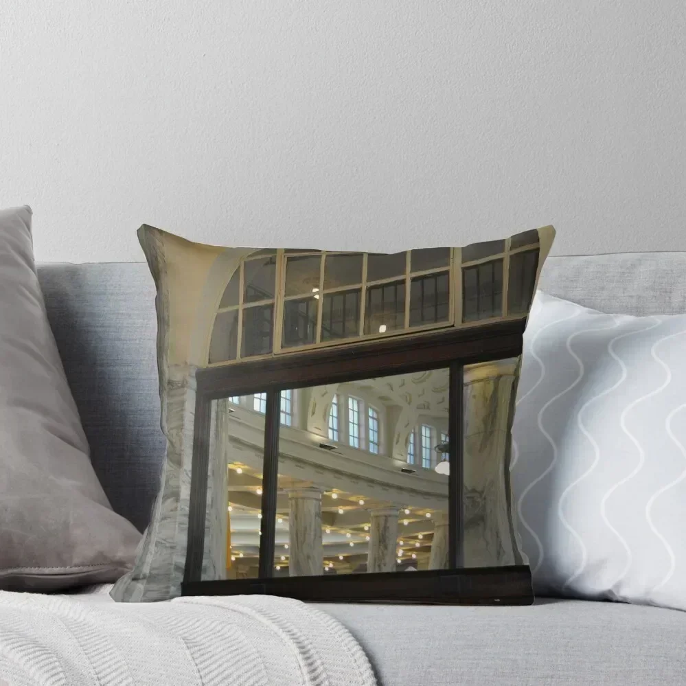 

Reflecting on Union Station (Utica, NY) Throw Throw Pillow Couch Pillows Cushion Child pillow
