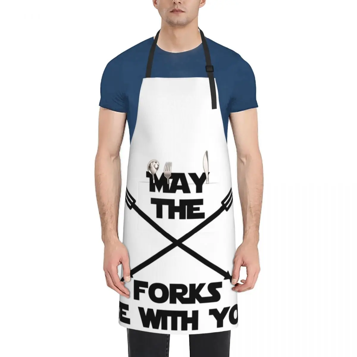 

May The Forks Be With You Apron japanese woman kindergarten teacher Smock for hairdressing Apron