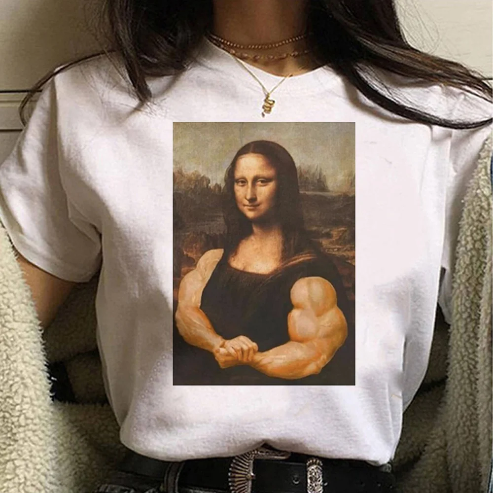 Mona Lisa tshirt women graphic t-shirts girl graphic designer streetwear clothing