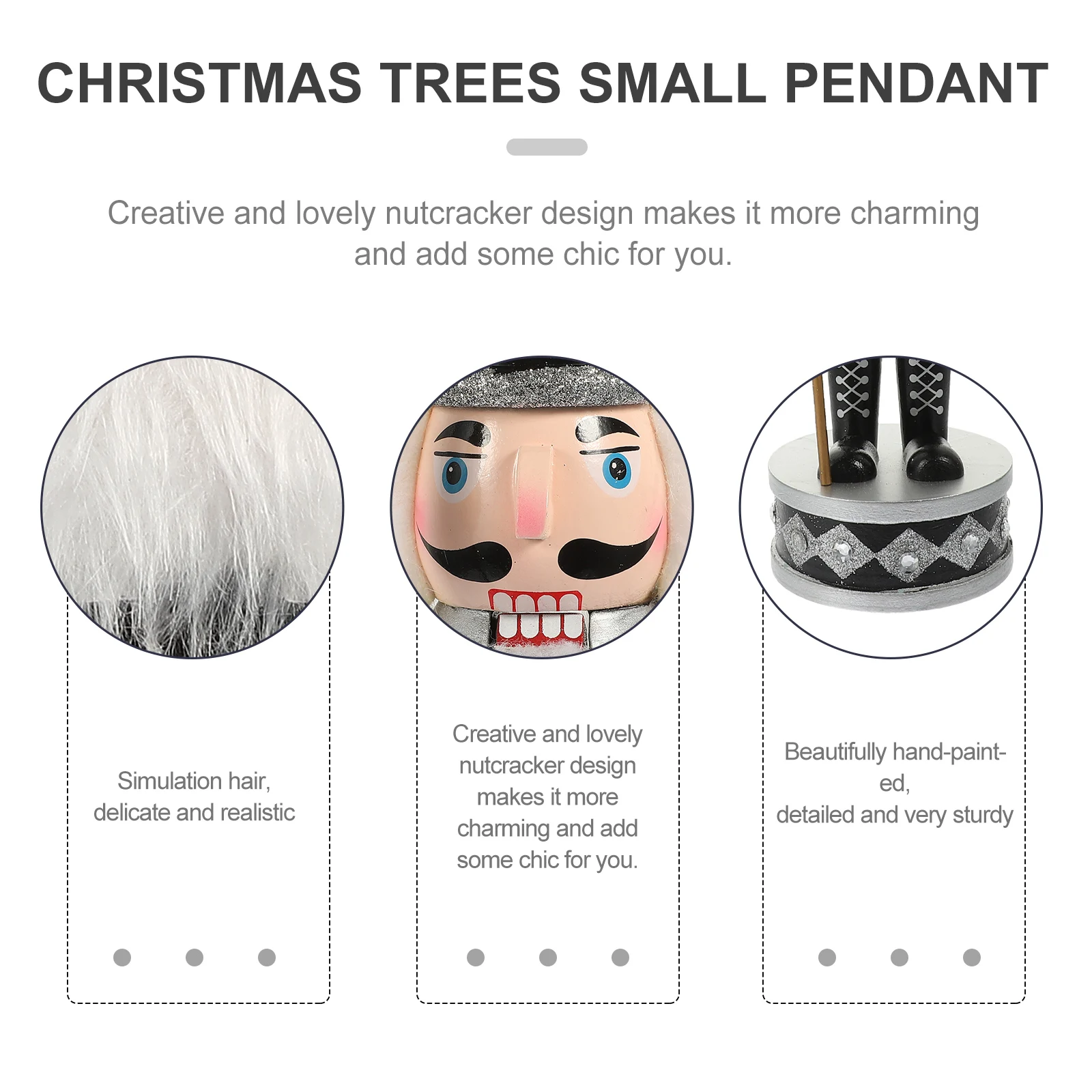 

Wooden Decor Sturdy Christmas Gift Xmas Party Favor Desktop Ornament Home Office Decoration Wood Nutcracker Xmas Nutcrackers