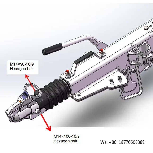 Impact Brake Trailer Connector Cast Steel RV Yacht Trailer Hydraulic Impact Brake Handbrake Accessories