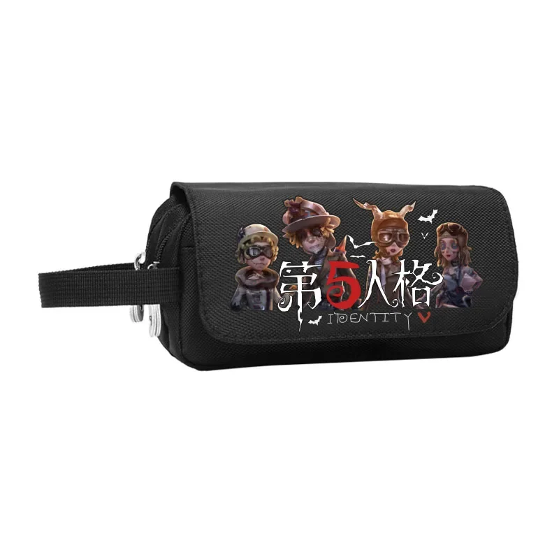 Anime Game Identity Ⅴ Character Large Capacity Multilayer Flip Oxford Cloth Print Storage Pen Case Stationery Gift