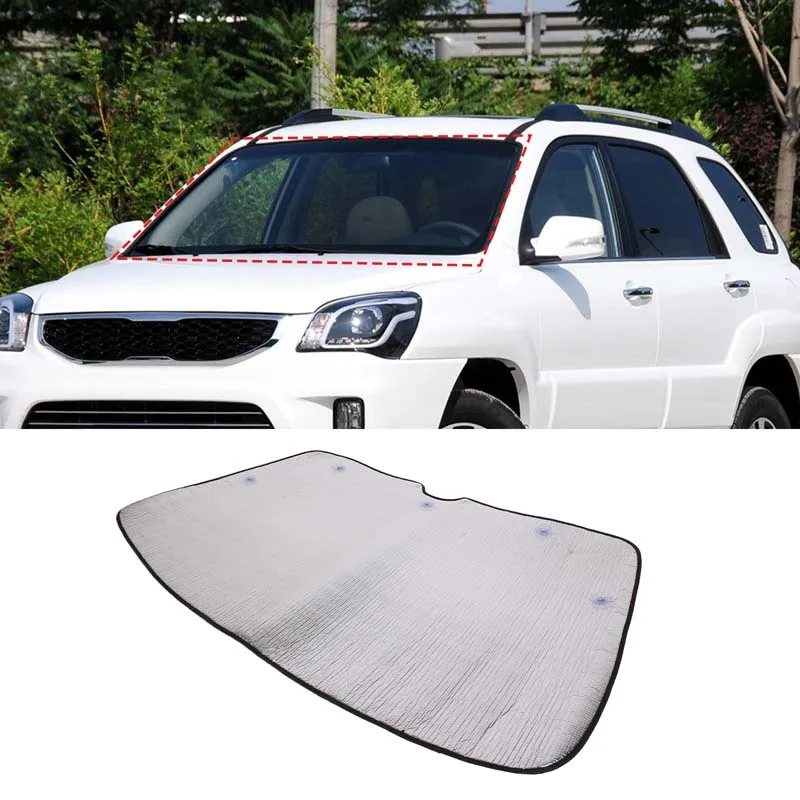 Sun Shade Curtain Car Sunscreen Anti-ultraviolet Front Windshield Sunshade Car Accessories For Kia Sportage JE KM 2007-2013