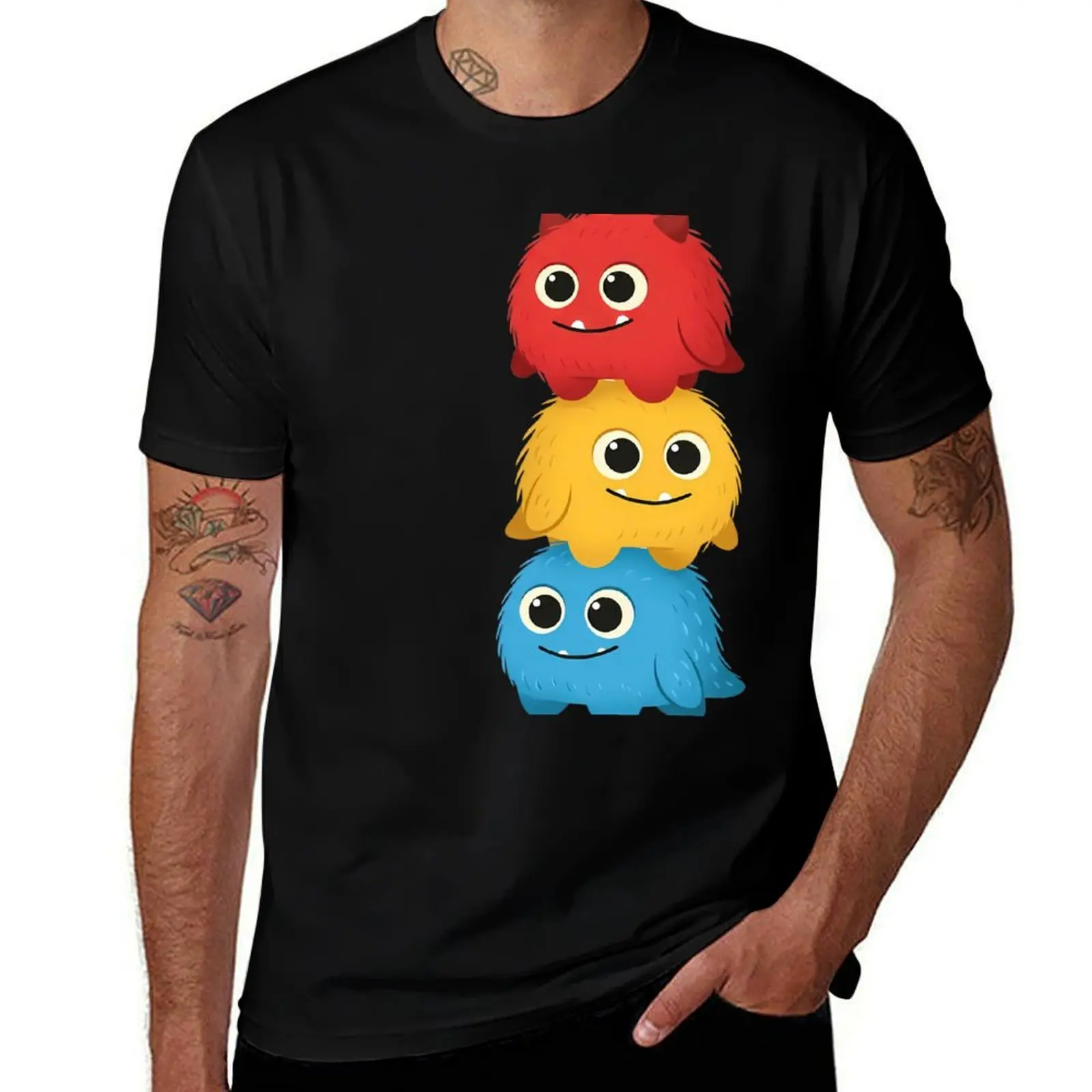 

Cute ladudu monsters, T-Shirt man t shirt graphics sweat customizeds Men's cotton t-shirt