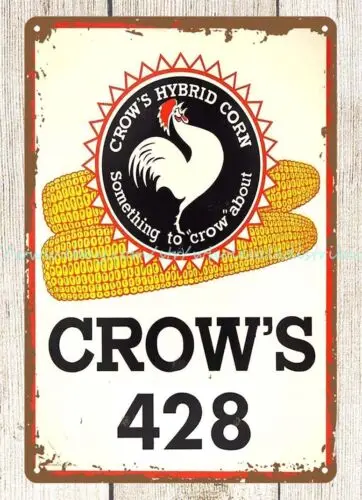 Crows 428 Hybrid seed corn metal tin sign home garden decoration