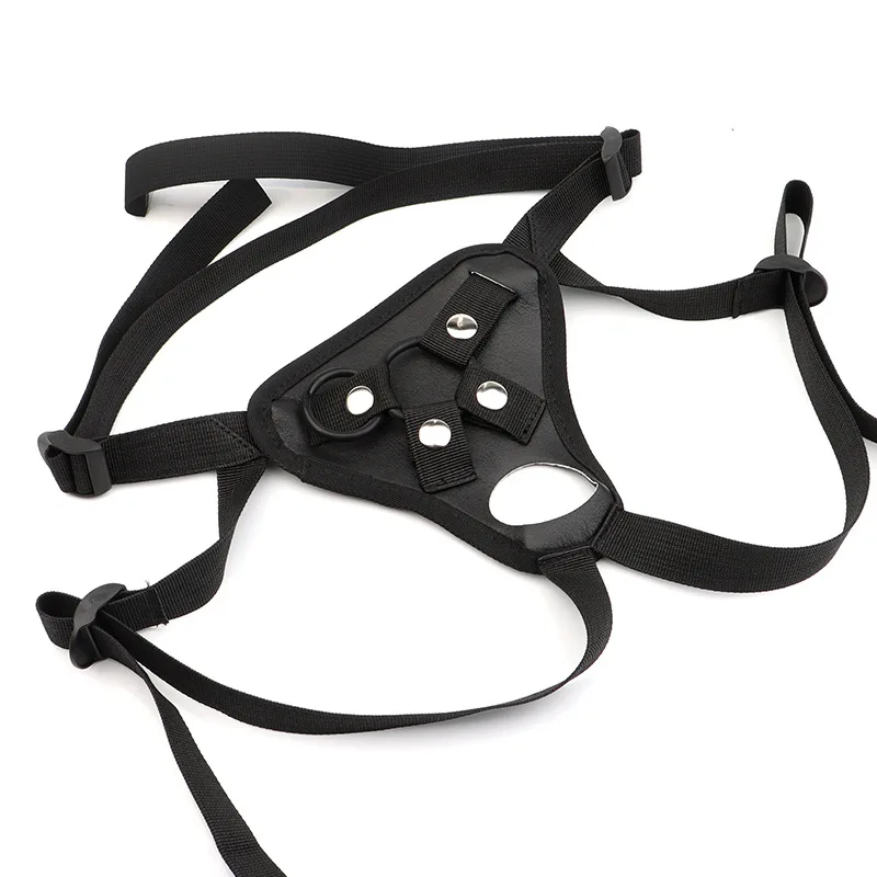 Adjustable Strap Dildos Harness w/ Hole or not Pegging Harness Leather Soft Ring Belt Leather Briefs for Gay Lesbian Sex Product