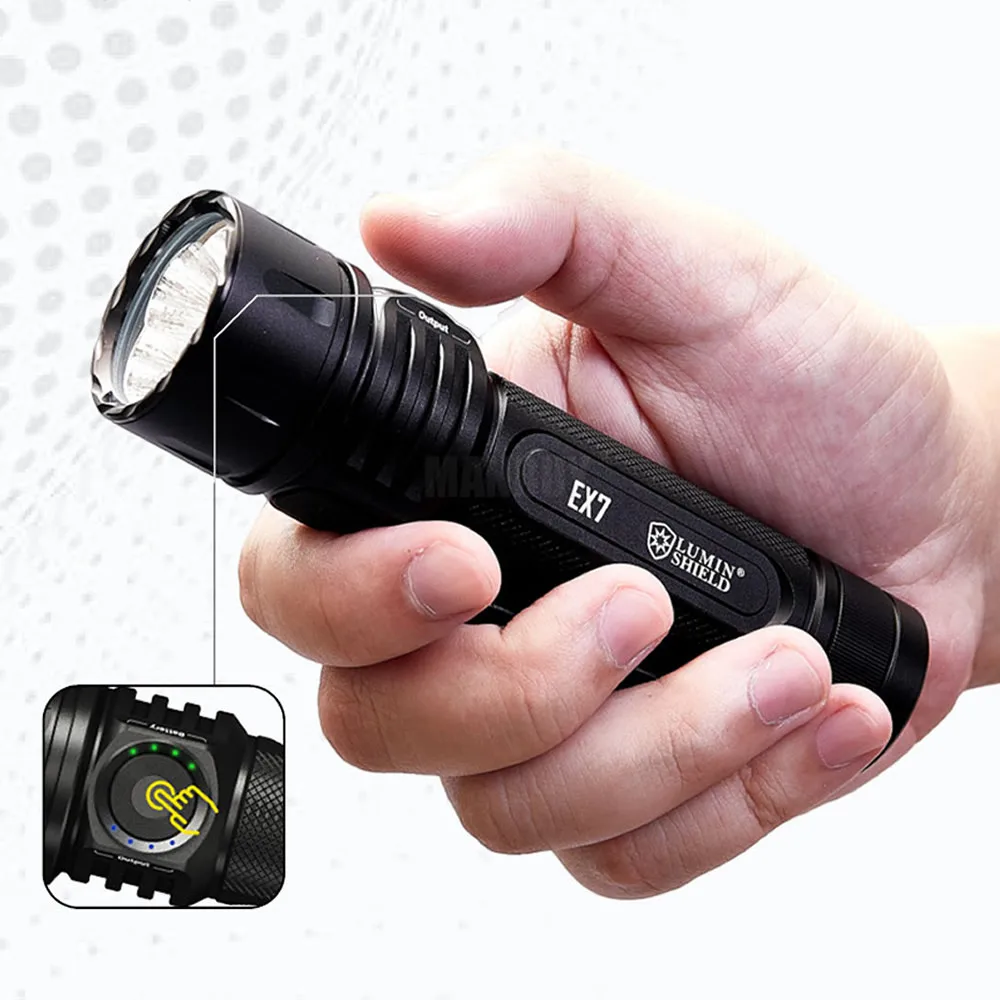 Wholesale Nitecore EX7 6000LM Variable Beam Pattern High Performance USB-C Rechargeable Flashlight with Or Without 21700 Battery